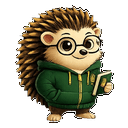 Quill the hedgehog reading a parliamentary brief
