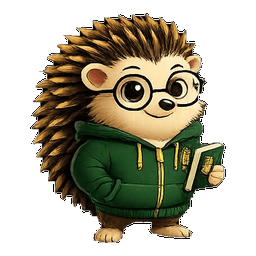 Quill the hedgehog reading a parliamentary brief
