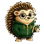 Quill the hedgehog reading a parliamentary brief