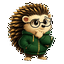 Quill the hedgehog thinking